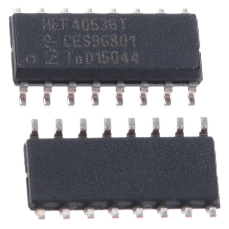 50 pcs - Nexperia HEF4053BT,652 Multiplexer/Demultiplexer Triple 2:1 5 V, 9 V, 12 V, 15 V, 16-Pin SOIC