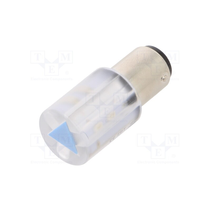 1 pcs x CML INNOVATIVE TECHNOLOGIES - 18561237 - Indicator: LED, BA15D,T20, blue, plastic, 230VAC, 230VDC, -20÷60°C
