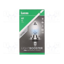 1 set x LUCAS - LLX477CLX2 - Filament lamp: automotive, PX26d, white-blue, 12V, 55W, +150%