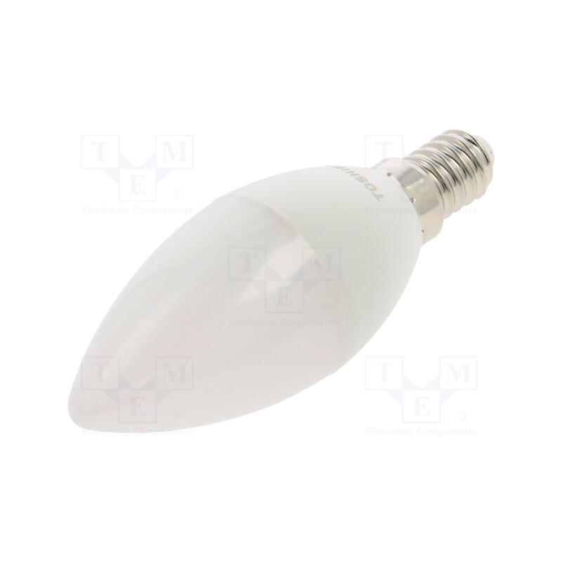1 set x TOSHIBA LED LIGHTING - DELS-CD444P714AE23 - LED lamp, neutral white, E14, 230VAC, 470lm, 4.7W, 180°, 4000K