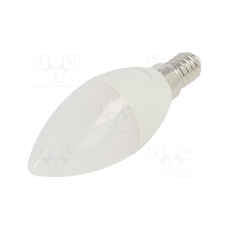 1 set x TOSHIBA LED LIGHTING - DELS-CD344P714AE23 - LED lamp, warm white, E14, 230VAC, 470lm, 4.7W, 180°, 3000K, 3pcs.