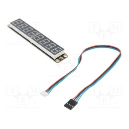 1 pcs x DFROBOT - DFR0646-R - Display: LED, No.char: 8, red, 117x22mm, 5VDC, Interface: I2C