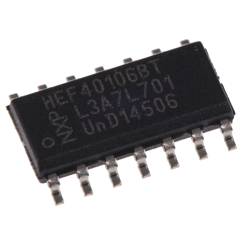 57 pcs - Nexperia HEF40106BT Hex Schmitt Trigger Inverter, 14-Pin SOIC
