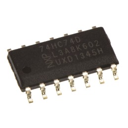 57 pcs - Nexperia 74HC74D,652 Dual D Type Flip Flop IC, 14-Pin SOIC