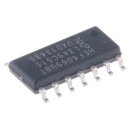 57 pcs - Nexperia HEF4069UBT,652 Hex Inverter, 14-Pin SOIC