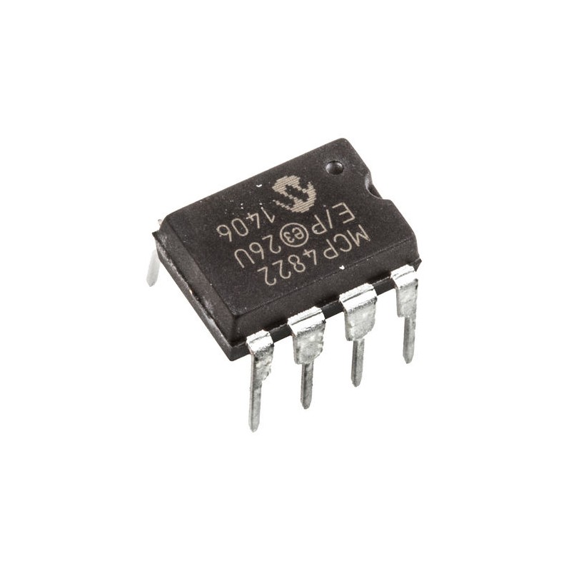 60 pcs - Microchip, DAC Dual 12 bit- ±2%FSR Serial (SPI/Microwire), 8-Pin PDIP