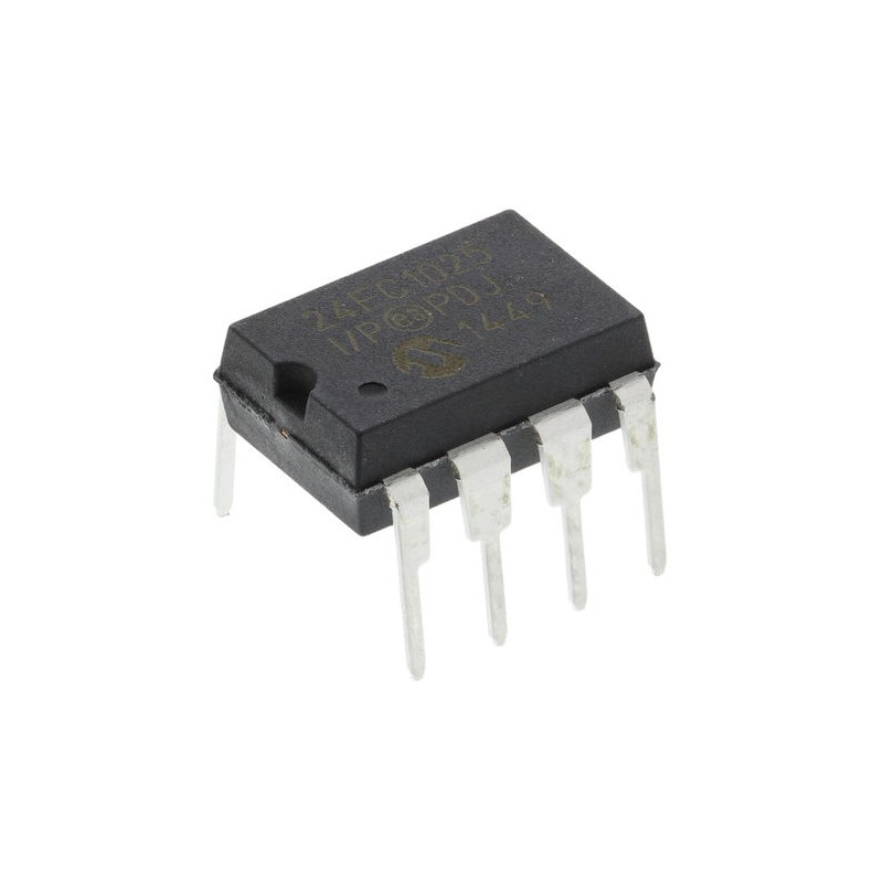60 pcs - Microchip 24FC1025-I/P, 1Mbit Serial EEPROM Memory, 400ns 8-Pin PDIP Serial-I2C