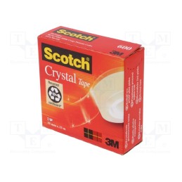 1 pcs x SCOTCH - 3134375323727 - Adhesive tape, transparent, W: 19mm, L: 33m