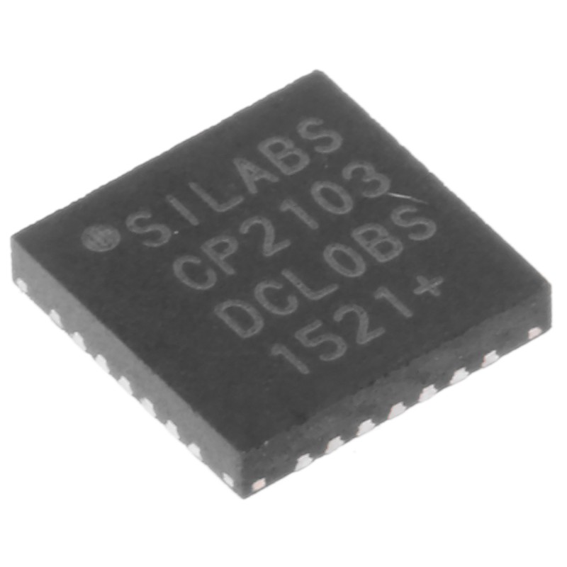 73 pcs - Silicon Labs CP2103-GM, USB Controller, 12Mbps, USB to UART, 3.3 V, 28-Pin QFN