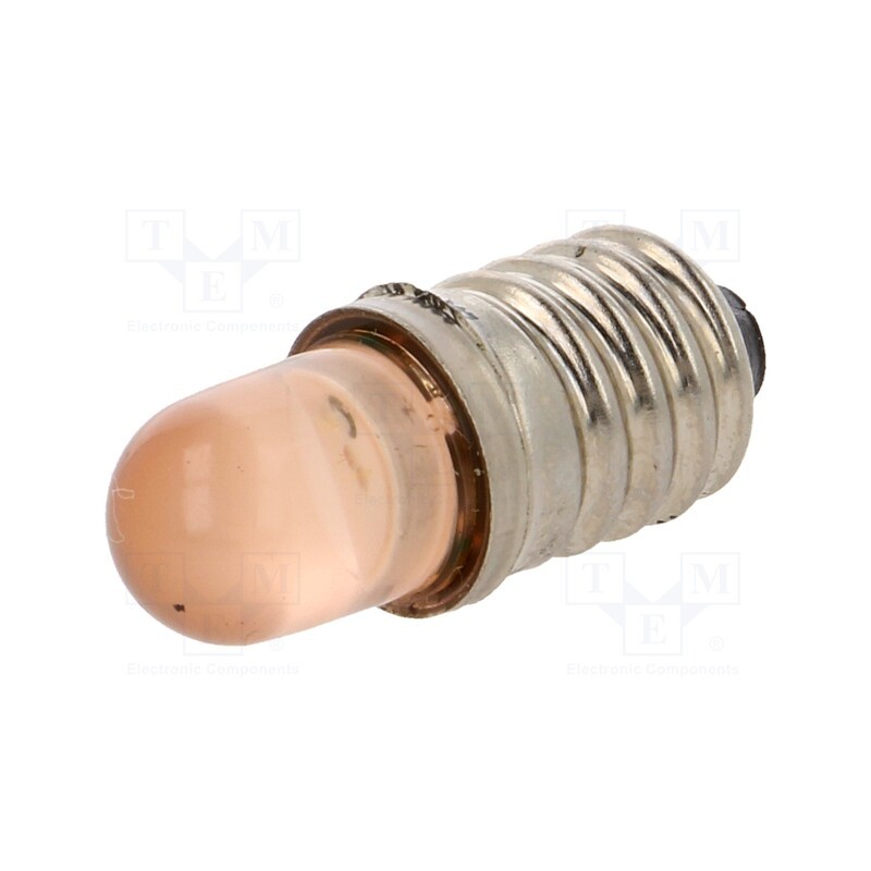 1 pcs x POLAM-ELTA - LO-E10-230AC - LED lamp, orange, E10, 230VAC, 150÷170mcd