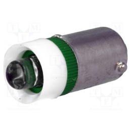1 pcs x BRIGHTMASTER - LLED-B9/24/G - LED lamp, green, BA9S, 24VDC, 24VAC