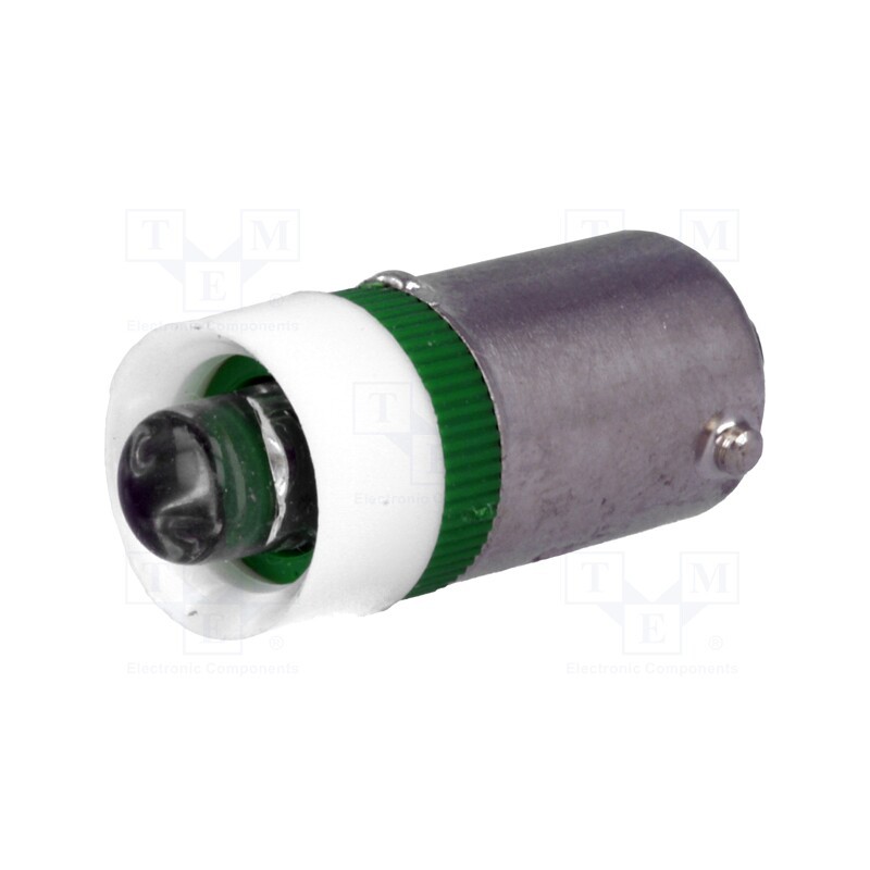 1 pcs x BRIGHTMASTER - LLED-B9/24/G - LED lamp, green, BA9S, 24VDC, 24VAC