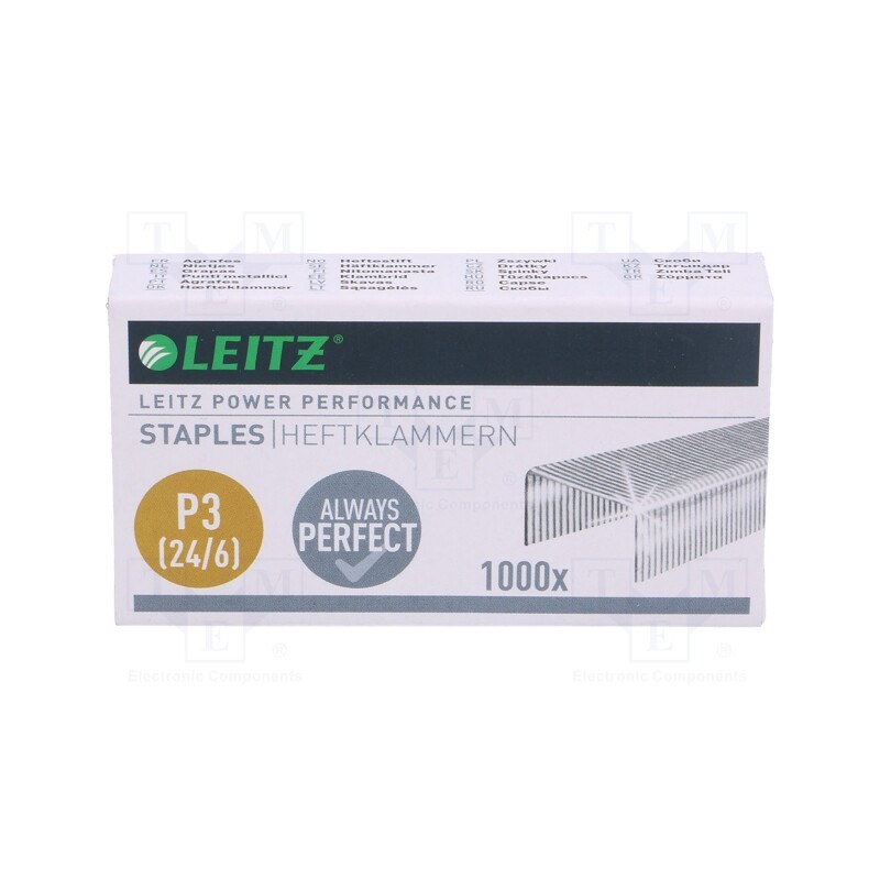 1 pcg x LEITZ - 4002432325085 - Staples, Size: 24/6, steel, 1000pcs.