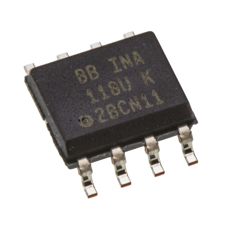 75 pcs - INA118U Texas Instruments, Instrumentation Amplifier, 125μV Offset 800kHz, 8-Pin SOIC
