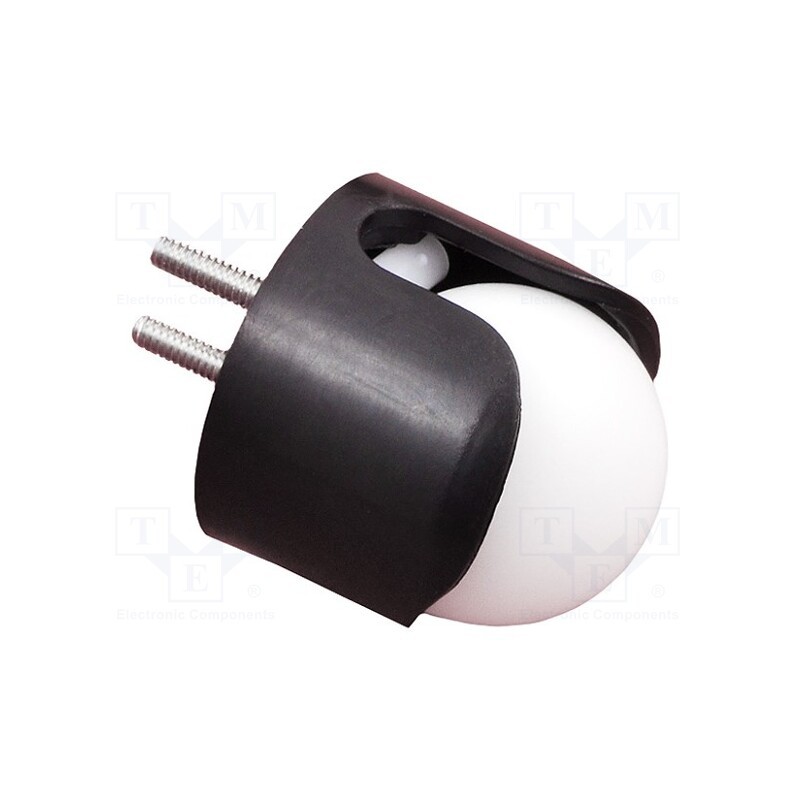 1 pcs x POLOLU - BALL CASTER WITH 3/4' PLASTIC BALL - Ball casters, screw, Ø: 19.1mm, Tip mat: plastic, H: 23.1mm
