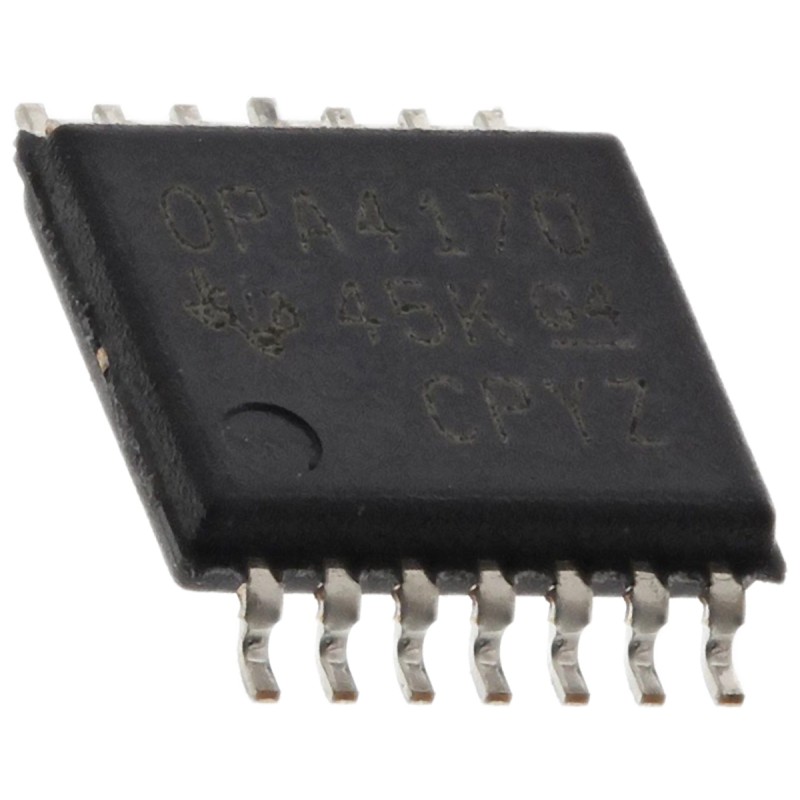 90 pcs - OPA4170AIPW Texas Instruments, Precision, Op Amp, RRO, 1.2MHz 1 MHz, 2.7 - 36 V, 14-Pin TSSOP