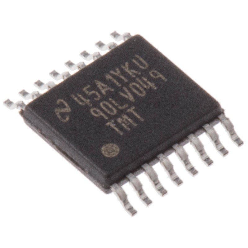 92 pcs - Texas Instruments DS90LV049TMT/NOPB, LVDS Transmitter Dual LVCMOS, LVTTL LVDS, 16-Pin TSSOP