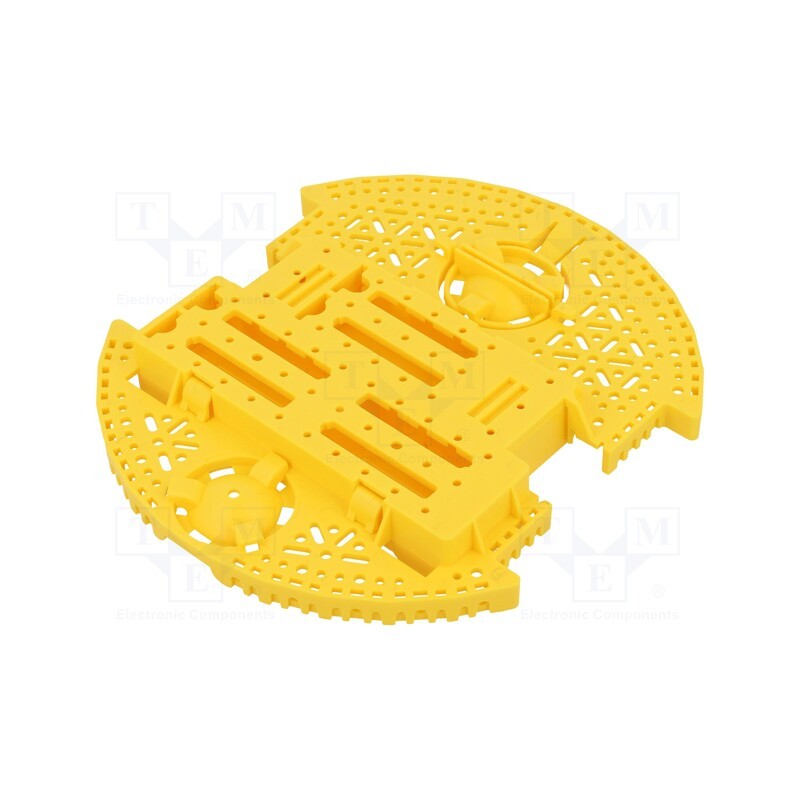 1 pcs x POLOLU - ROMI CHASSIS BASE PLATE - YELLOW - Chassis, POLOLU Romi, yellow, Kit: Romi chassis, 165mm