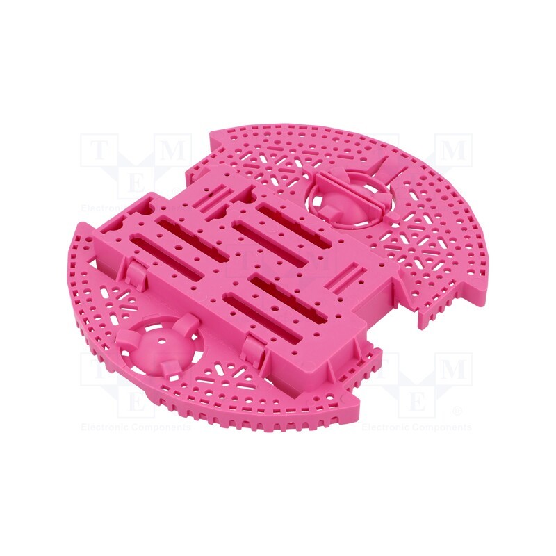 1 pcs x POLOLU - ROMI CHASSIS BASE PLATE - PINK - Chassis, POLOLU Romi, pink, Kit: Romi chassis, 165mm