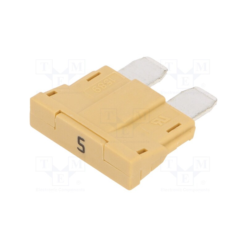 1 pcs x OPTIFUSE - ANR58-UL-5A - Fuse: fuse, 5A, 250VAC, 58VDC, automotive, 19mm, UNIVAL