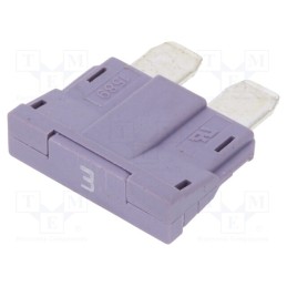 1 pcs x OPTIFUSE - ANR58-UL-3A - Fuse: fuse, 3A, 250VAC, 58VDC, automotive, 19mm, UNIVAL