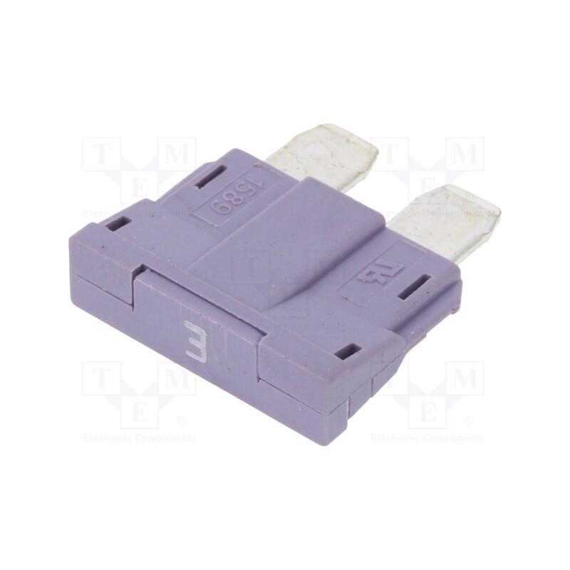 1 pcs x OPTIFUSE - ANR58-UL-3A - Fuse: fuse, 3A, 250VAC, 58VDC, automotive, 19mm, UNIVAL