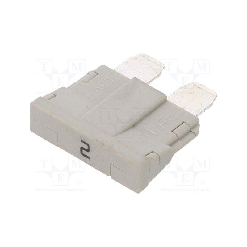 1 pcs x OPTIFUSE - ANR58-UL-2A - Fuse: fuse, 2A, 250VAC, 58VDC, automotive, 19mm, UNIVAL