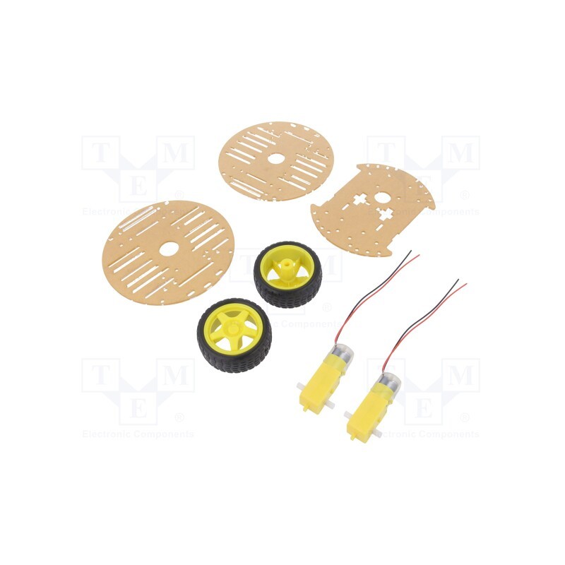 1 pcs x OKYSTAR - OKY5026-1 - Wheeled chassis, 4.5÷6VDC, Mot.qty: 2, 120mA, Wheel number: 4