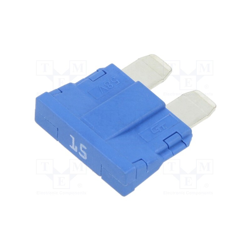 1 pcs x OPTIFUSE - ANR58-UL-15A - Fuse: fuse, 15A, 250VAC, 58VDC, automotive, 19mm, UNIVAL