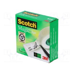 1 pcs x SCOTCH - 3134375323765 - Adhesive tape, white matt, W: 19mm, L: 33m