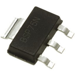 1000 pcs - DiodesZetex BSP75NTALow Side, Low Side Switch Power Switch IC 3 + Tab-Pin, SOT-223