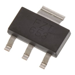 1000 pcs - Diodes Inc FZT653TA NPN Transistor, 2 A, 100 V, 3 + Tab-Pin SOT-223