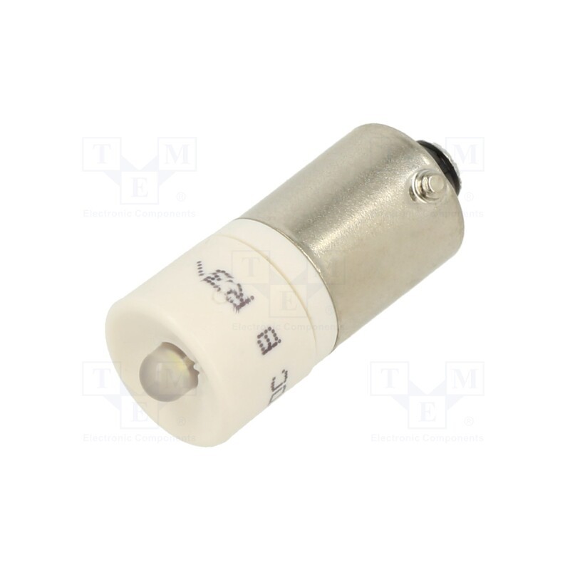 1 pcs x CML INNOVATIVE TECHNOLOGIES - 1860265W3D - Indicator: LED, BA9S,T10, white, plastic, 48VAC, 48VDC, -20÷60°C
