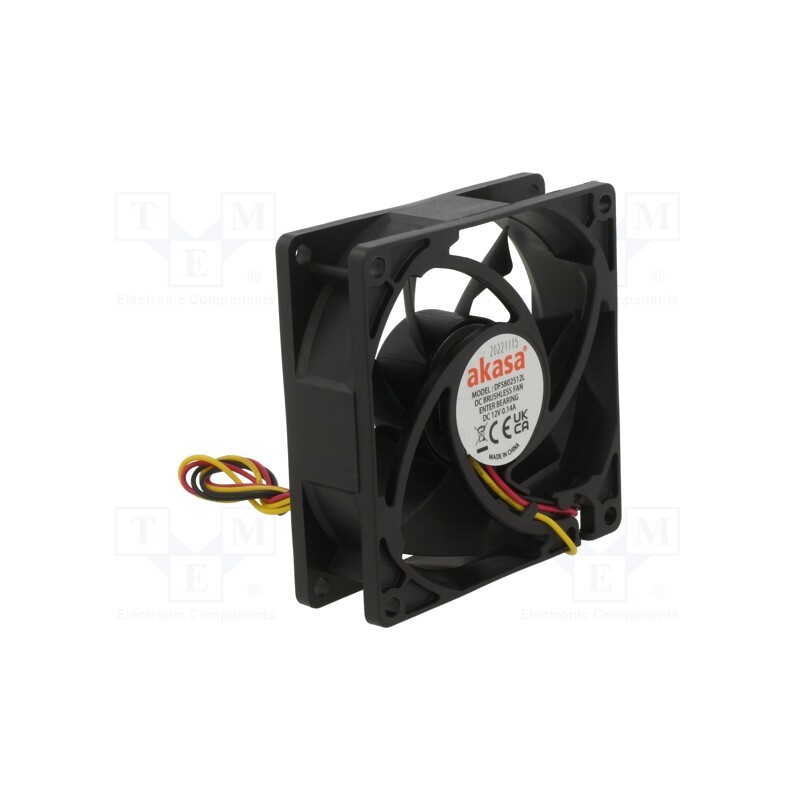 1 pcs x Akasa - AK-8025LS-KT05 - Fan: DC, axial