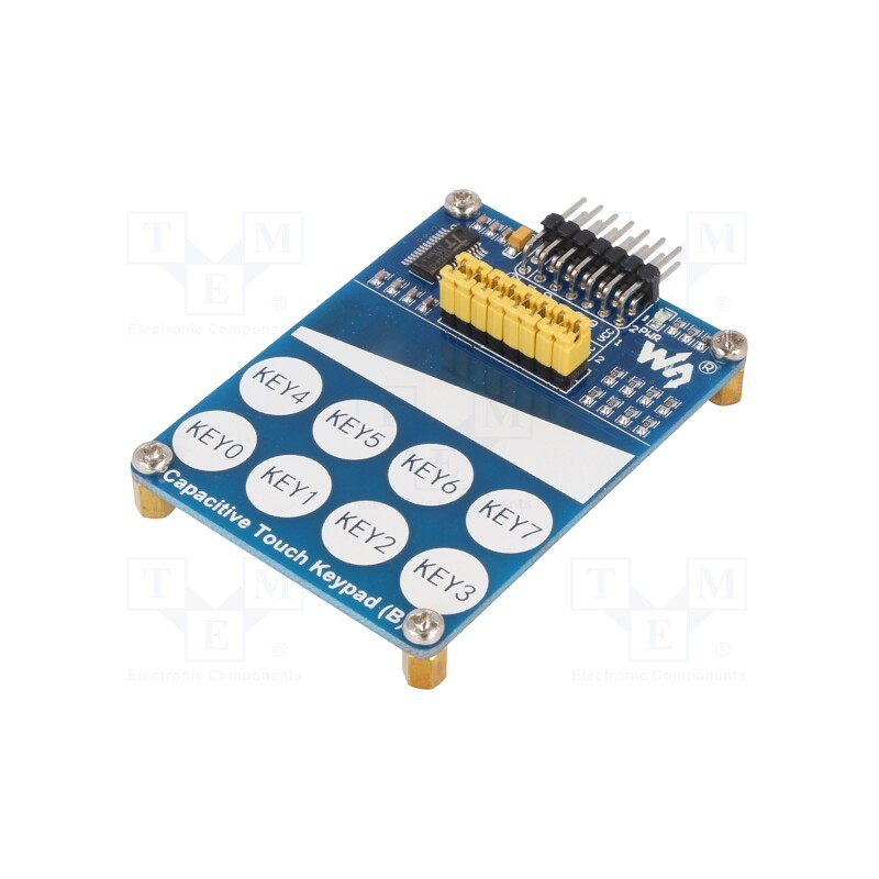 1 pcs x WAVESHARE - 10225 - Sensor: touch, capacitive, GPIO,I2C, 2.4÷5.5VDC, Ch: 16
