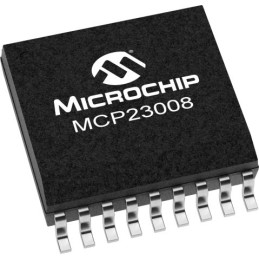 1600 pcs - Microchip 8-Channel I/O Expander I2C, Serial 20-Pin SSOP, MCP23008T-E/SS
