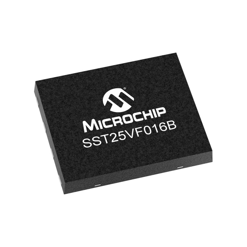 2000 pcs - Microchip NOR 16Mbit SPI Flash Memory 8-Pin WSON-8, SST25VF016B-50-4I-QAF-T
