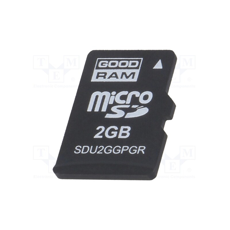 1 pcs x GOODRAM INDUSTRIAL - SDU2GGPGRB - Memory card, industrial, microSD,pSLC, Class 6, 2GB, -25÷85°C