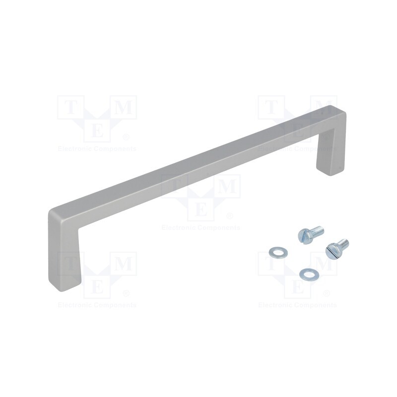 1 pcs x MENTOR - 268.04 - Handle, aluminium, grey, H: 40mm, L: 191mm, W: 12.2mm