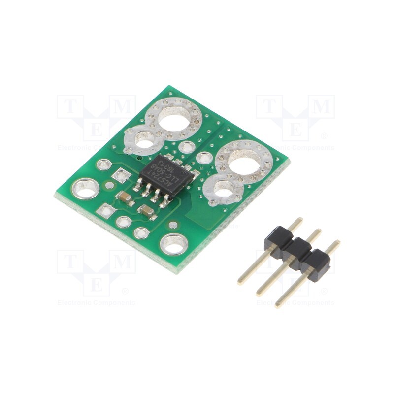 1 pcs x POLOLU - ACS724 CURRENT SENSOR CARRIER -50A TO +5 - Sensor: current, 4.5÷5.5VDC, IC: ACS724, 20.3x17.8mm, -50÷50A