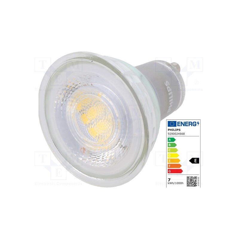 1 pcs x PHILIPS - 8718696813355 - LED lamp, neutral white, GU10, 230VAC, 730lm, P: 6.7W, 60°, 4000K