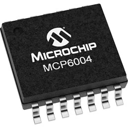 2500 pcs - MCP6004T-I/ST Microchip, Op Amp, 1MHz, 14-Pin TSSOP