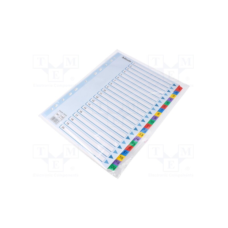 1 set x ESSELTE - 5902812221343 - File dividers numbered, Marking: 1-20