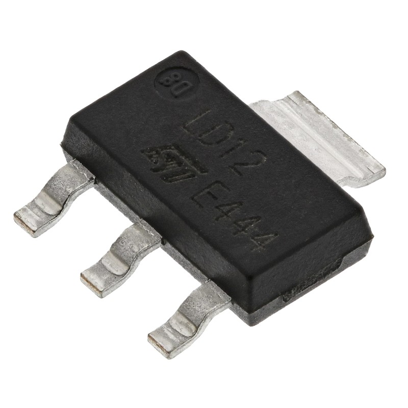 2500 pcs - STMicroelectronics LD1117S12CTR, 1 Low Dropout Voltage, Voltage Regulator 1.3A, 1.2 V 3+Tab-Pin, SOT-223