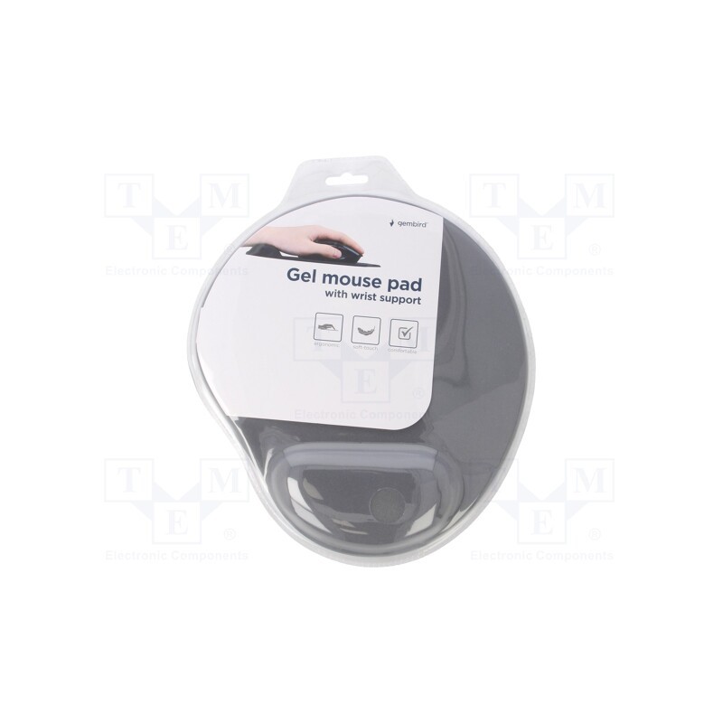 1 pcs x GEMBIRD - MP-GEL-GR - Mouse pad, grey, Features: gel, 220x240x4mm