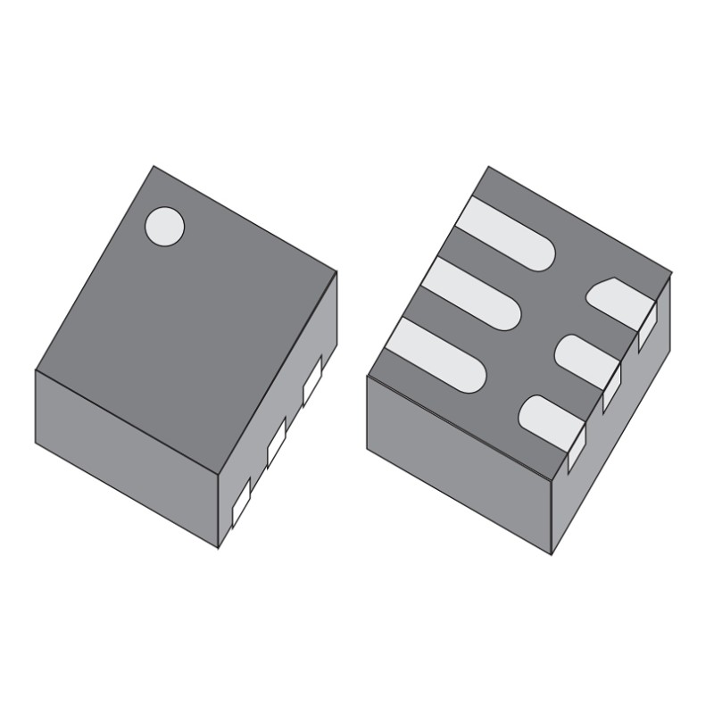 3000 pcs - STMicroelectronics ECMF02-2HSMX6, Dual-Element Uni-Directional ESD Protection Diode, 6-Pin μQFN