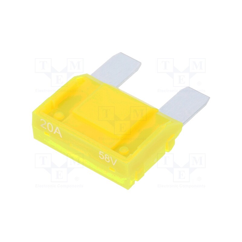 1 pcs x ESKA - 343430-58V - Fuse: fuse, 20A, 58VDC, automotive, 29mm, tin alloy