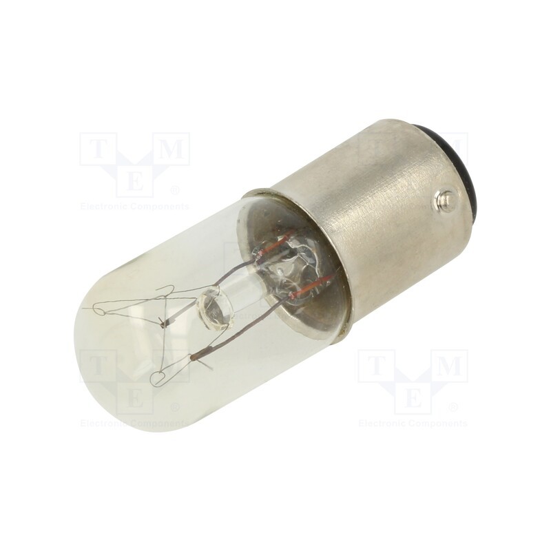 1 pcs x SCHNEIDER ELECTRIC - DL1BEG - Filament lamp: miniature, BA15D, transparent, 120VDC, 120VAC