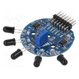 1 pcs x OKYSTAR - OKY3055 - Sensor: flame, infrared, analog,digital, 3.3÷9VDC, IC: LM393, Ch: 5