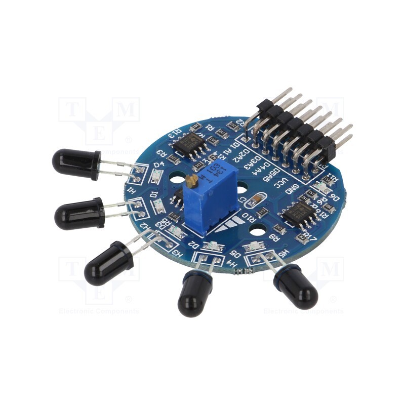 1 pcs x OKYSTAR - OKY3055 - Sensor: flame, infrared, analog,digital, 3.3÷9VDC, IC: LM393, Ch: 5